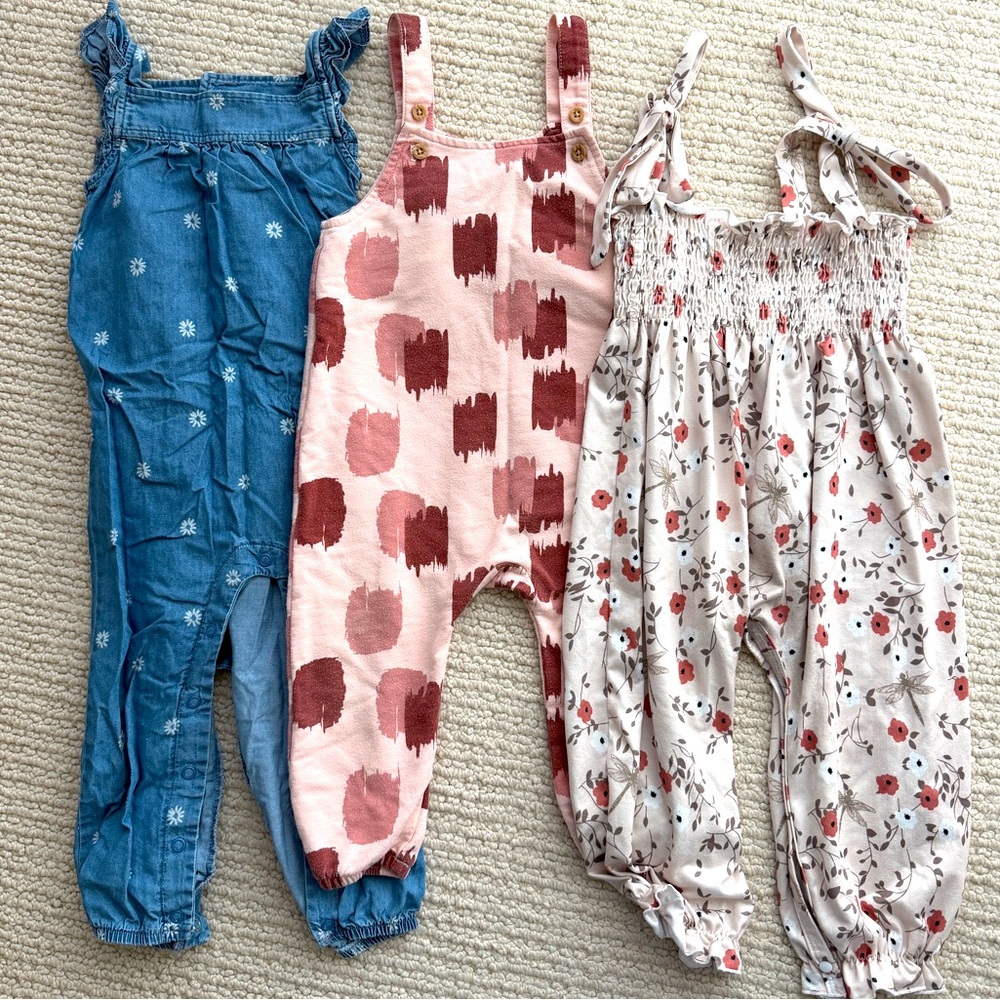 Bundle of 3 jumpsuits sz 18 months